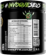 FTW Pré-Treino Diabo Verde em Pó com Cafeína, Aminoácidos Beta‑Alanina e Arginina para Treinos e Atividades Físicas - Pote 300 g (Arco-Íris) - Imagem 2