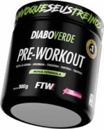 FTW Pré-Treino Diabo Verde em Pó com Cafeína, Aminoácidos Beta‑Alanina e Arginina para Treinos e Atividades Físicas - Pote 300 g (Energético)