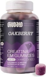 Guday Creatina Monoidratada em Gummies 60 Gomas Sabor Açai Oakberry – Suplementação Prática e Refrescante para Sua Rotina de Treinos