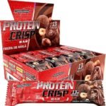 Integralmedica - Barra de Proteína Whey Protein Crisp Bar Trufa Avelã - Snack Proteíco - Pré e Pós-Treino - Display com 12 Unidades