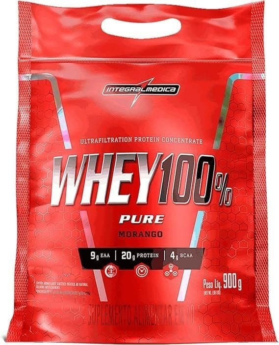 Integralmedica-Whey-Protein-Concentrado-Morango-100-Pure-21g-de-Proteina-por-Scoop-Suplementacao-Alimentar-Pos-Treino-Formula-Enriquecida-com-BCAAs-Pouch-900g.jpg Integralmédica - Whey Protein Concentrado Morango 100% Pure - 21g de Proteína por Scoop, Suplementação Alimentar Pós-Treino, Fórmula Enriquecida com BCAAs - Pouch 900g - Imagem 1