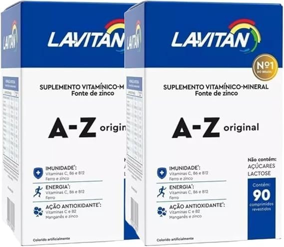 KIT-Multivitaminico-Lavitan-AZ-Original-Com-90-Comprimidos-2.jpg KIT Multivitamínico Lavitan AZ Original Com 90 Comprimidos (2) - Imagem 1