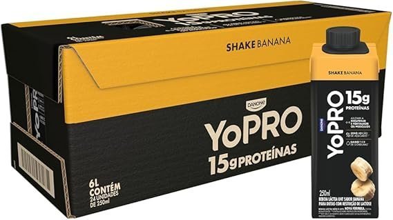 Pack-YoPRO-Bebida-Lactea-UHT-Banana-15g-de-Proteinas-250ml-24-Unidades.jpg Pack YoPRO Bebida Láctea UHT Banana 15g de Proteínas 250ml - 24 Unidades - Imagem 1