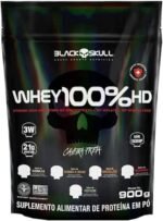 Refil Whey 100% Hd Chocolate 900G, Black Skull