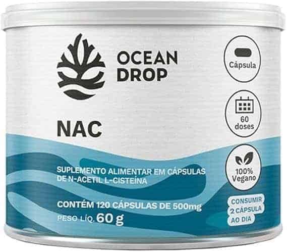 Suplemento-Alimentar-em-Capsulas-NAC-de-N-Acetil-L-Cisteina-120-Capsulas-de-500mg-Ocean-Drop.jpg Suplemento Alimentar em Capsulas NAC de N-Acetil L-Cisteina 120 Capsulas de 500mg Ocean Drop - Imagem 1