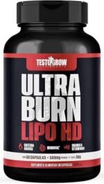 Termogênico Ultra Burn Lipo HD – Morosil® 400 mg + Cafeína, Cromo e Vitaminas para Auxílio na Queima de Gordura – 60 Cápsulas