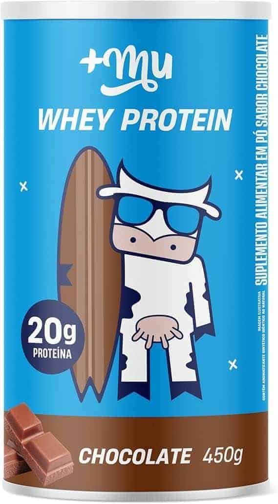 Whey-Concentrado-Mais-Mu-Sabor-Chocolate-20g-de-proteina-450g.jpg Whey Concentrado, Mais Mu, Sabor Chocolate, 20g de proteína - 450g - Imagem 1