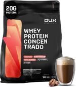 Whey Protein Concentrado Cappuccino 1.8kg - 20g de Proteínas por Porção - Suplementos Naturais, Suplementação Treino Academia, Ganho Muscular Hipertrofia - DUX HUMAN HEALTH