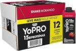 YoPRO Bebida Láctea UHT Morango 15g de proteínas 250ml - 12 unidades